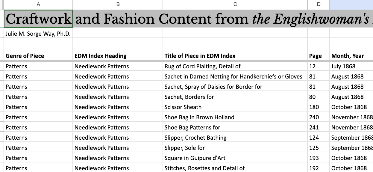 illustration of lines of data in the spreadsheet