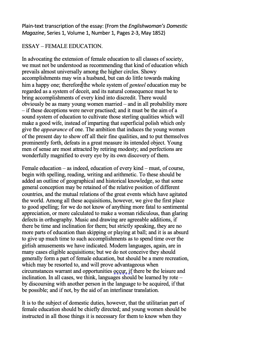 Preview image of the first page of the essay in its plain text layout, linking to the plain text directly