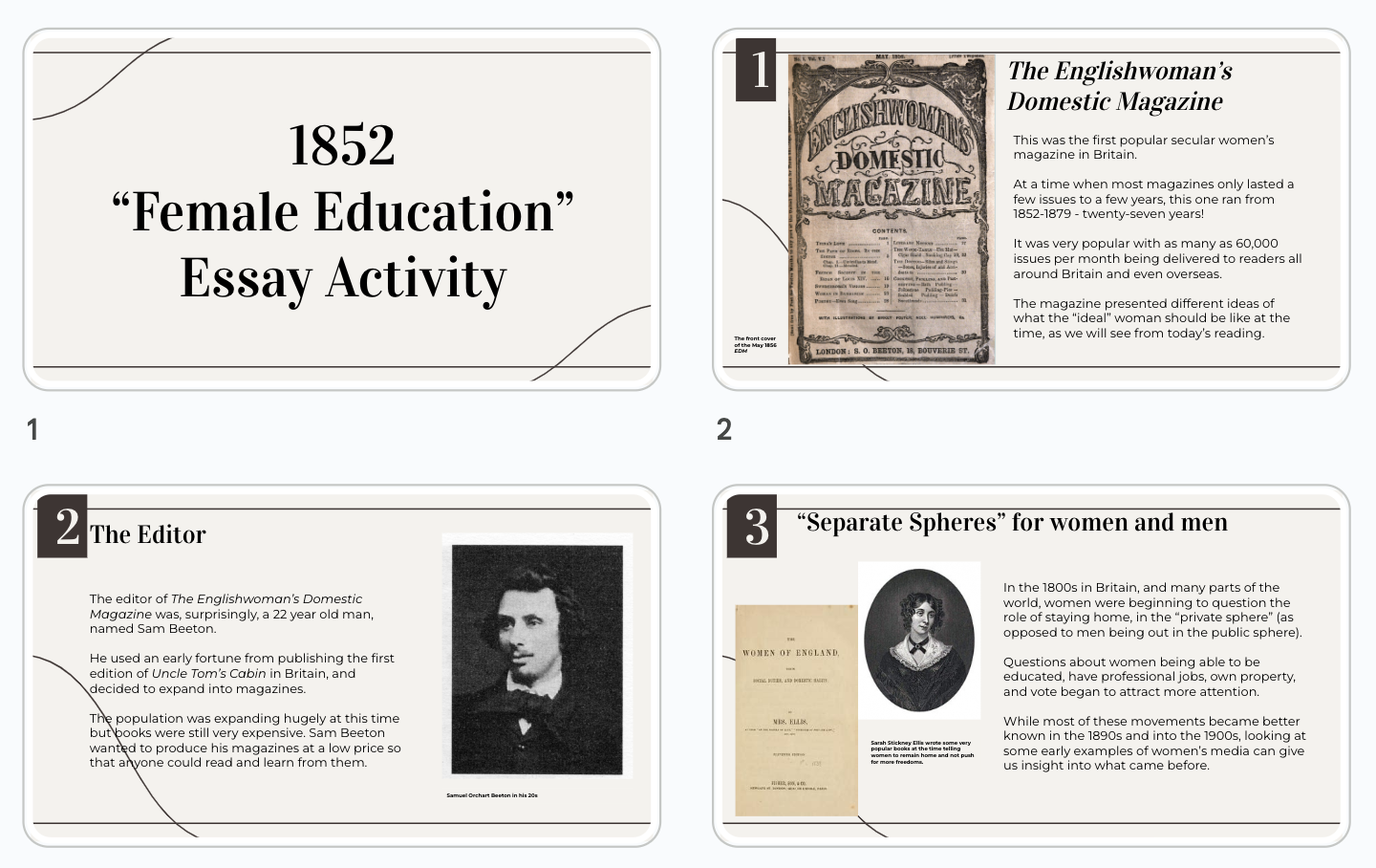 Preview image of the first four slides from this slideshow, linking to the slideshow on Google Slides